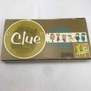 Vintage Parker Bros Clue Detective Game Murder Mystery Family Night Board Game